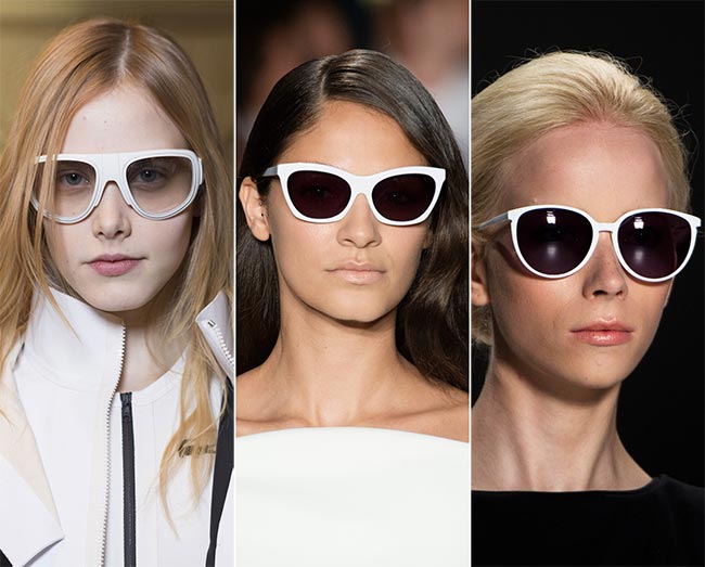 نظارات كلاسيكية بيضاء