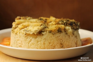 الأرز بالبطاطس والشبت
