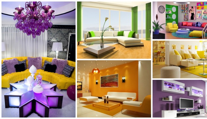 غرف معيشة ملونة بتصاميم عصرية