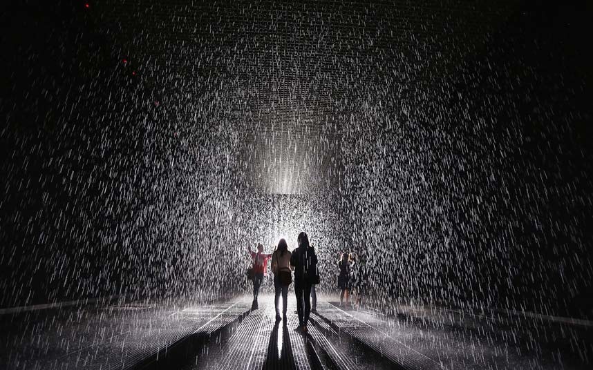 غرفة المطر في متحف الفن الحديث (موما) في مانهاتن في مدينة نيويورك