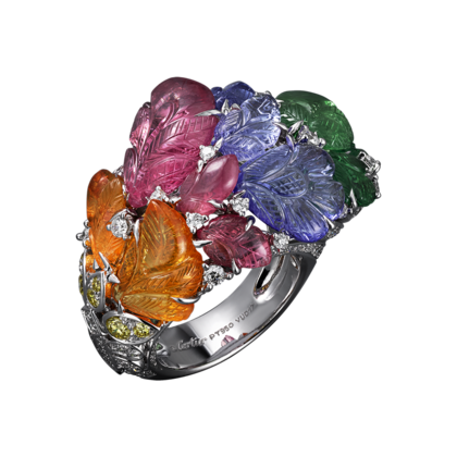 كوليكشن مجوهرات الورود الفرنسية الملونة من كارتييه (1)