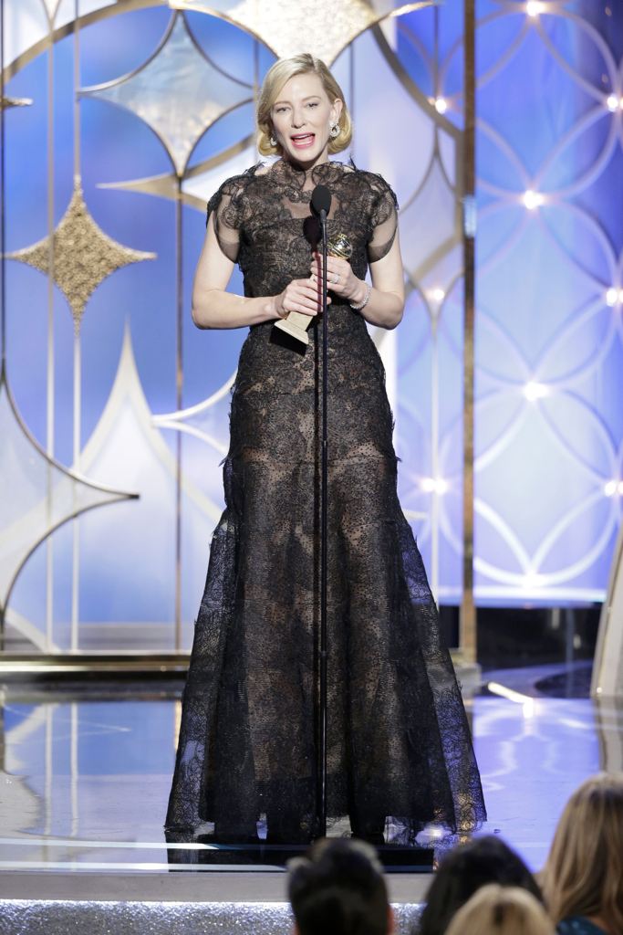 كيت بلانشيت فازت بجائزة أفضل ممثلة في فيلم سينمائي درامي عن دورها في فيلم Blue Jasmine